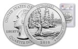 2018 Voyageurs National Park 5-oz Silver America the Beautiful PCGS MS69 DMPL First Strike - Mercanti Signed Label
