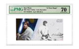 2018 Niue 1 Dollar 5 Gram Silver Foil Star Wars Luke Skywalker PMG 70 Colorized Proof-Like Note