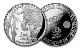 2018 South Korea 1-oz Silver Tiger BU