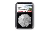2018 Canada 1-oz Silver Incuse Maple Leaf NGC MS70 First Releases - Black