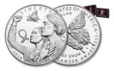 2018-S 50 Cent Clad Breast Cancer Awareness Commemorative Proof