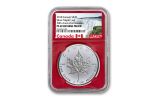 2018 Canada 20 Dollar 1-oz Silver Incuse Maple leaf Reverse NGC PF69DCAM First Releases - Red
