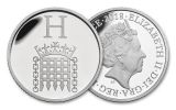 2018 Great Britain 10 Pence 6.5 Gram Silver Great British Hunt H - House of Parliament Proof