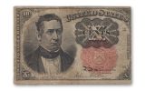 1874–1876 10 Cents Fractional Currency Note Fine