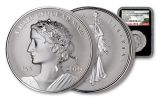 2019 Canada 1-oz Silver Peace & Liberty Medal Ultra High Relief Reverse NGC PF70 First Releases - Black Core