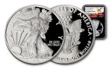 2019-W $1 1-oz Silver American Eagle NGC PF70UC First Day of Issue - Black Core, Eagle Label