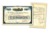 1940s-1970s Railroad Monopoly Stock Certificates 3-Piece Set
