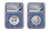 2019-S Apollo 11 50th Anniversary Half Dollar & Kennedy Half Dollar 2-Piece Set NGC PF70 First Releases - Moon Core with Mission Patch