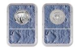 2019-S Apollo 11 50th Anniversary Half Dollar & Kennedy Half Dollar 2-Piece Set NGC PF70 First Releases - Moon Core with Mission Patch