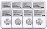 2018-S Limited Edition Silver Proof 8-pc Set NGC PF70 Early Releases w/Silver Foil Label