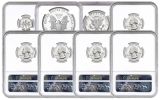 2018-S Limited Edition Silver Proof 8-pc Set NGC PF70 Early Releases w/Silver Foil Label