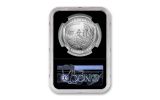 2019-P Apollo 11 50th Anniversary Silver Dollar NGC MS70 Early Releases - Black Core, Astronaut Footprint Label