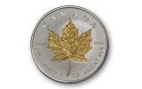 2019 Canada $20 1-oz Silver Maple Leaf Incuse Gilt Reverse Proof
