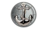 2019 Cook Islands $10 2-oz Silver Anchor Fair Winds High Relief Black Proof