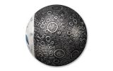2019 Barbados $5 1-oz Silver Spherical Moon Antiqued