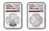 2019 Great Britain £2 1-oz Silver Britannia Proof & Reverse Proof 2-Piece Set NGC PF69UC First Releases