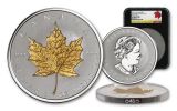 2019 Canada $50 3-oz Silver Maple Leaf Incuse Gilt Reverse Proof NGC PF70UC First Day of Issue - Black Core, 40th Anniversary GML Label