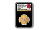 2019 Canada $200 1-oz Gold Maple Leaf Incuse Reverse Proof Rose Gold Plated NGC PF70UC First Day of Issue - Black Core, 40th Anniversary GML Label