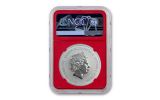 2019 Tuvalu $1 1-oz Silver Captain America NGC MS70 w/Red Core & Marvel Label
