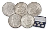 1885–1889-P Morgan Silver Dollar 5-Coin Set BU