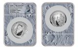 2019-P 5-oz Silver Apollo 11 50th Anniversary Proof NGC PF70 First Day of Issue w/Moon Display Core & Bonus 2019-P Apollo 11 Silver Dollar