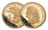 1879–2019 Smithsonian 1-oz Gold/Silver/Copper Morgan Schoolgirl Dollar 3-pc Set NGC PF70UC