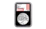 2019 Tuvalu $1 1-oz Silver Incredible Hulk NGC MS70 First Releases w/Black Core & Marvel Label