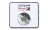 2020 Canada $10 2-oz Silver Maple Leaf Pulsating Proof NGC PF70 First Releases w/Canada Label