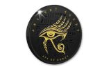 2019 Solomon Islands $1 Ancient Egypt Eye of Horus Coin w/Black Nickel & Gold Plating Proof-Like