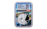 2018-S $1 Silver Eagle NGC PF70UC First Day of Issue w/Bay Bridge Core