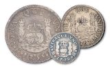 SPAIN 3PC 1734-1771 1/2-2 REALES COIN SET FINE
