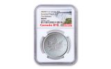 2020-W Canada $5 1-oz Silver Burnished Maple Leaf NGC MS69 First Releases w/Canada Label 