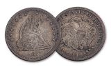 1837–1891 Seated Liberty 4-pc Mint Mark Set