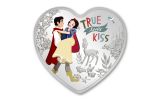 2020 Niue $2 1-oz Silver Snow White Heart-Shaped Colorized Proof