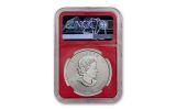 2020 Canada $5 1-oz Silver Maple Leaf NGC MS70 First Day of Issue w/Red Core 