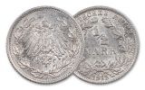 1914-1918 German Empire Silver Mark 3-pc Set