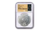 2020 South Africa 1-oz Silver Big 5 Rhino NGC MS70 First Day of Issue w/Big Five Label