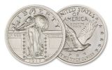 Intaglio Mint 2-oz Silver 1917 Standing Liberty Quarter Type II Tribute Gem BU