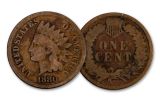 1880–1882-P Indian Head Cent 3-pc Outlaw Set G–VG