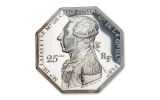 2020 France €25 2-oz Silver Lafayette Octagonal Proof NGC PF70UC First Day of Issue