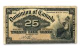 1900 Canada 25 Cents Paper Note F–VF