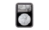 2021 $1 1-oz Silver Eagle NGC MS70 First Releases w/Black Core & Heraldic Label