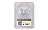 2021 $1 1-oz Silver Eagle PCGS MS70 First Day of Issue w/Flag Label