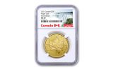 2021 Canada $50 1-oz Gold Maple Leaf Gem NGC MS69 FR w/Canada Label