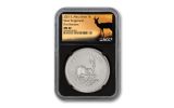 2021 South Africa 1-oz Silver Krugerrand NGC MS69 First Releases w/Black Core & Springbok Label 