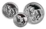 2000–2020 Smithsonian® Silver & Platinum National Zoo 20th Anniversary Panda 3-pc Proof Set NGC PF70UC First Day of Issue