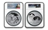 2000–2020 Smithsonian® Silver & Platinum National Zoo 20th Anniversary Panda 3-pc Proof Set NGC PF70UC First Day of Issue
