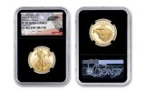 2021-W $25 1/2-oz Gold Eagle Type 2 Proof NGC PF70UC First Day of Issue w/Black Core & Norris Signature 