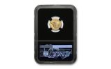 2021 $5 1/10 oz Gold American Eagle T2 NGC MS70 FDI Exclusive Gold Foil Label Black Core Holder