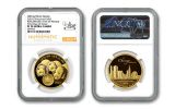 2021 China Gold, Platinum & Silver ANA Show Panda Proof 3-pc Proof Set NGC PF70UC First Day of Issue